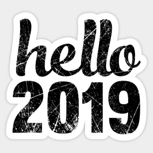 Hello 2019 Sticker